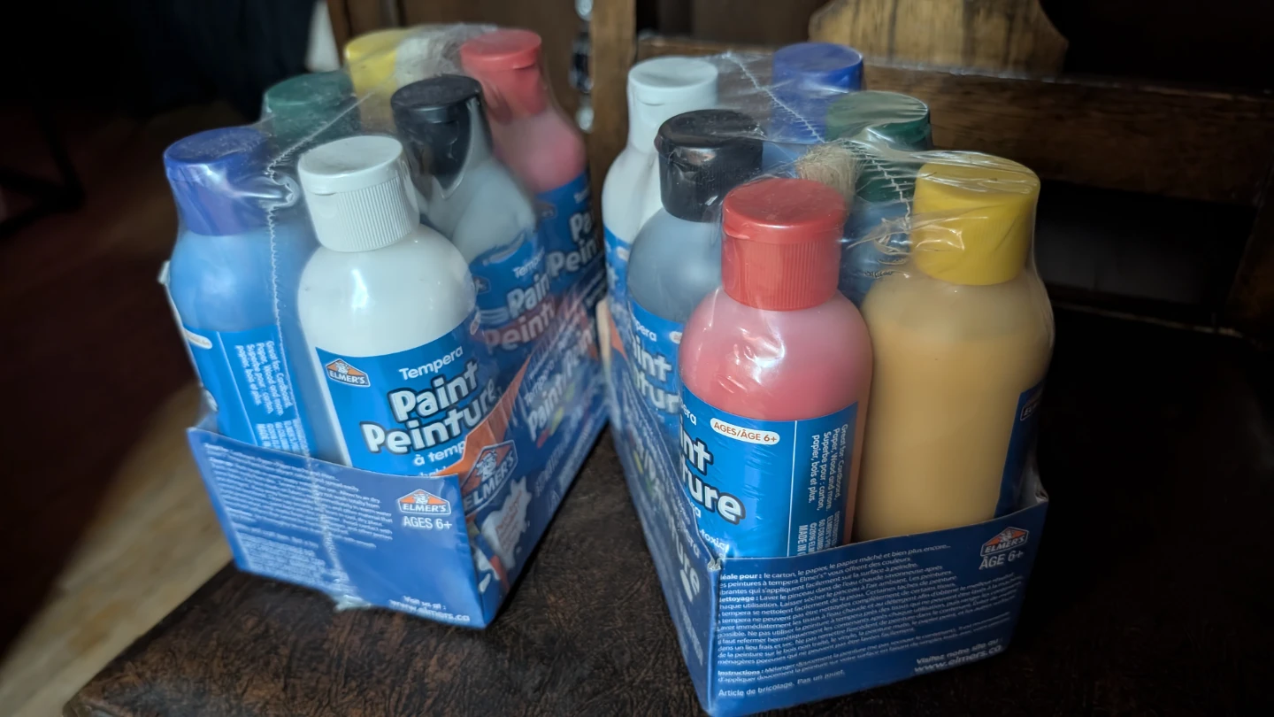 Elmer's Washable Paint Set - 12 bottles + brushes