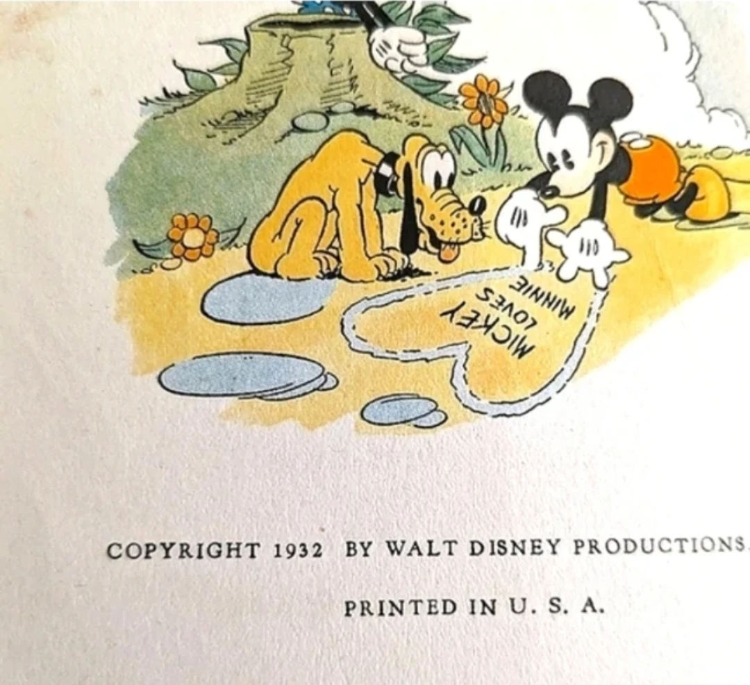 Walt Disney's 1932 Book The Adventures of Mickey Mouse rare find - photo 2
