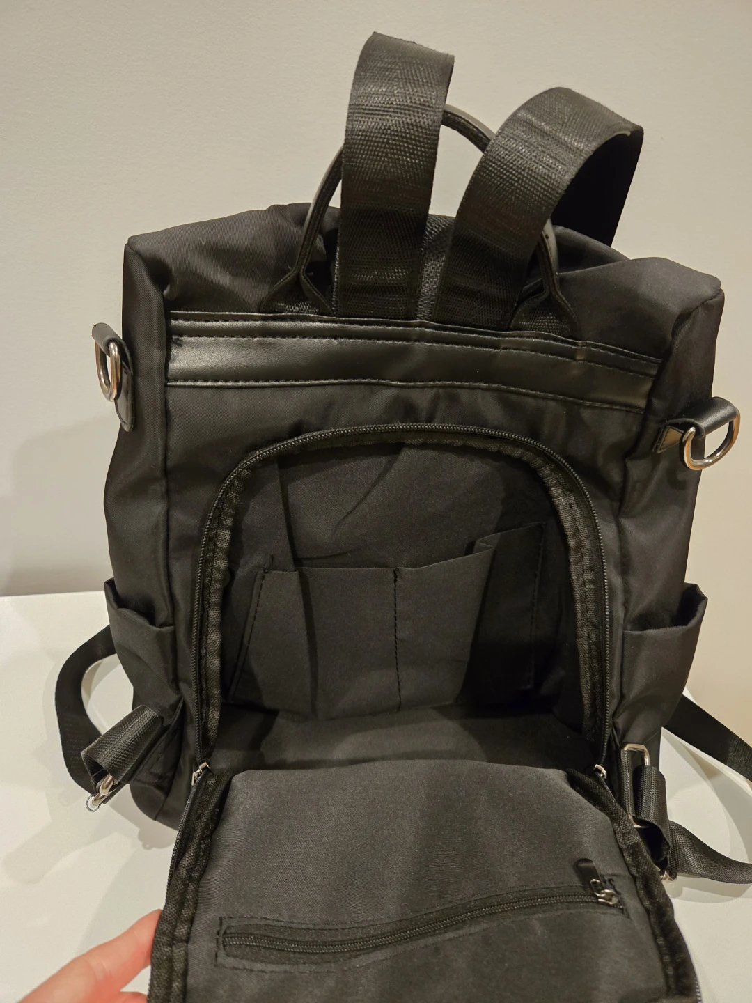 Black Checkered Backpack Anti Theft - photo 2