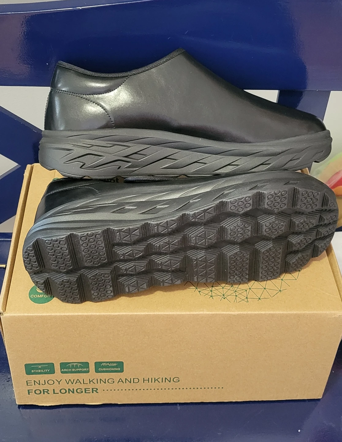 BNIB OrthoComfort Men's Diabetic Leather Slip-On Shoes - photo 2