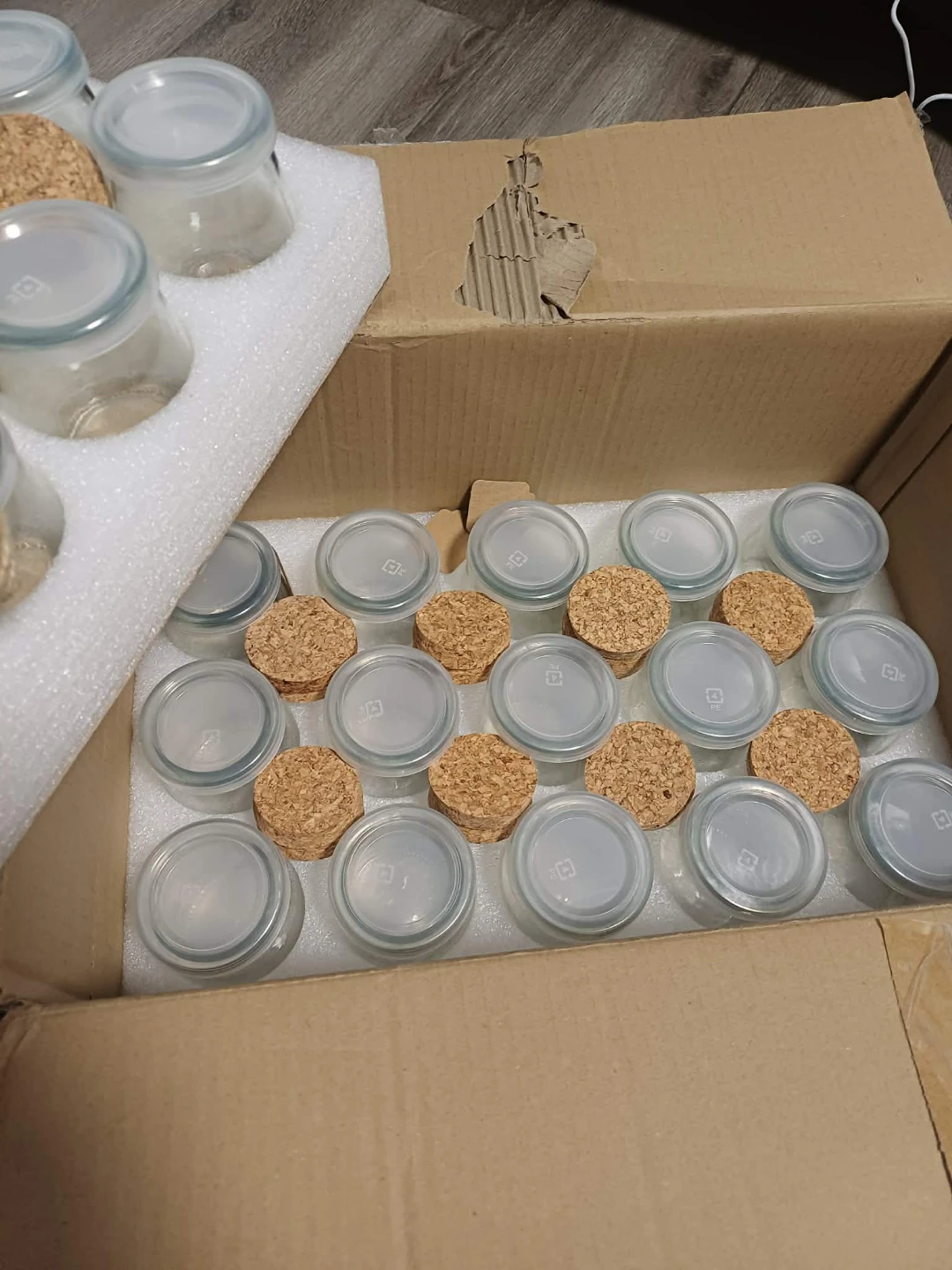 Glass Jars with Cork Lids