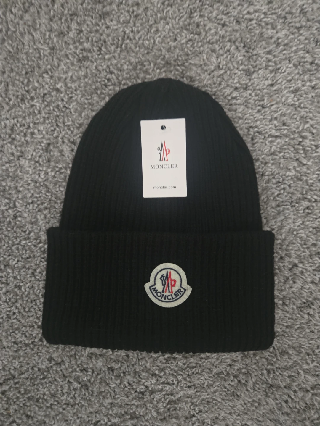 Moncler Black Beanie Hat