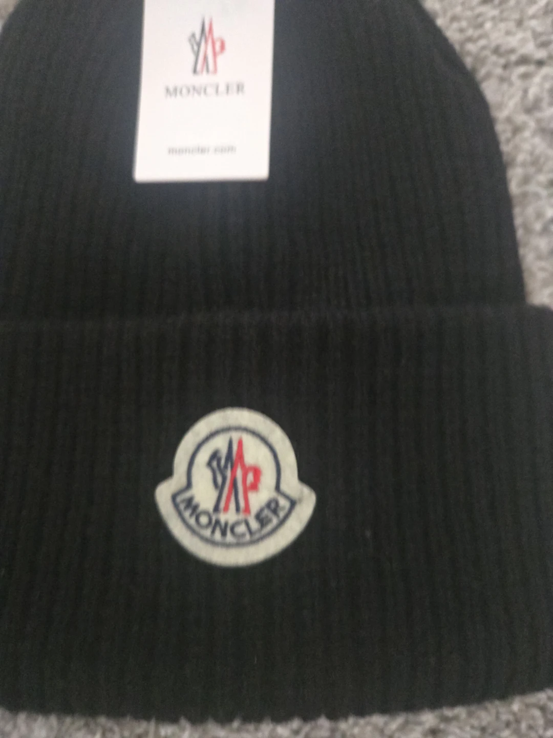 Moncler Black Beanie Hat - photo 3