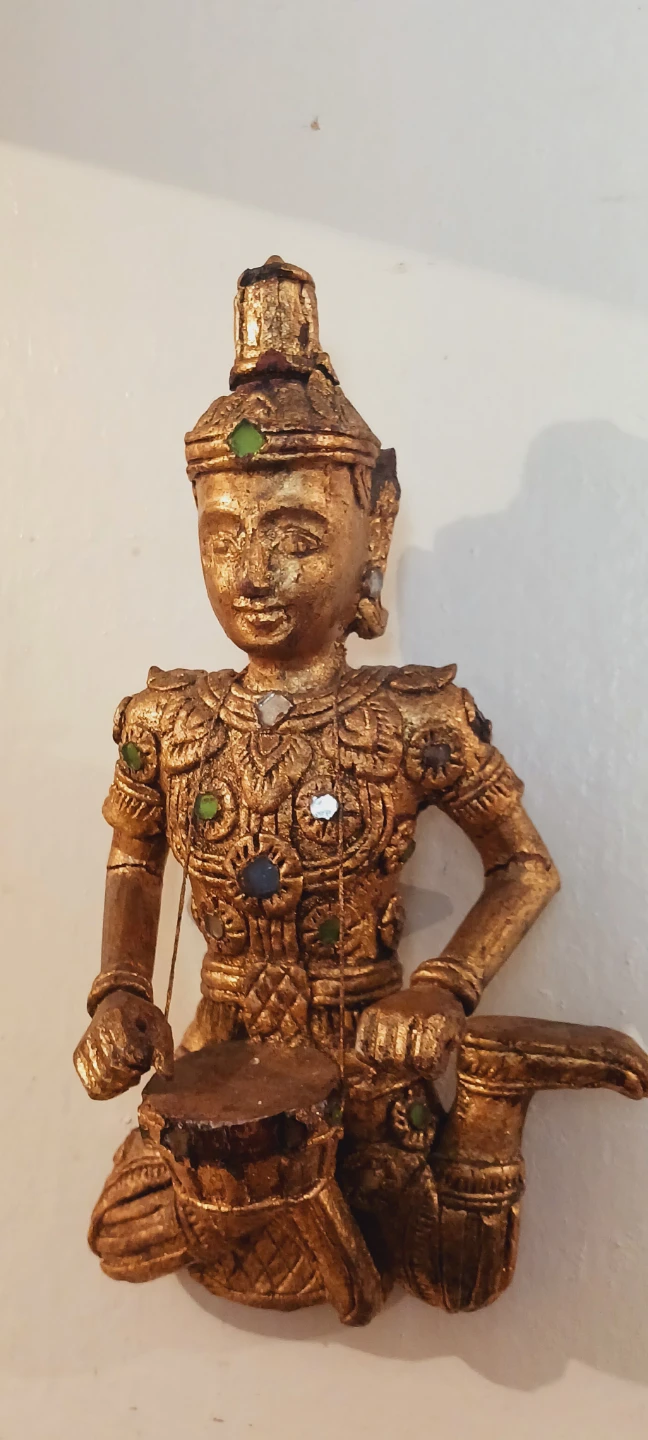 AsianThai Angel Budhha Musician Drummer Wall Decor - photo 3