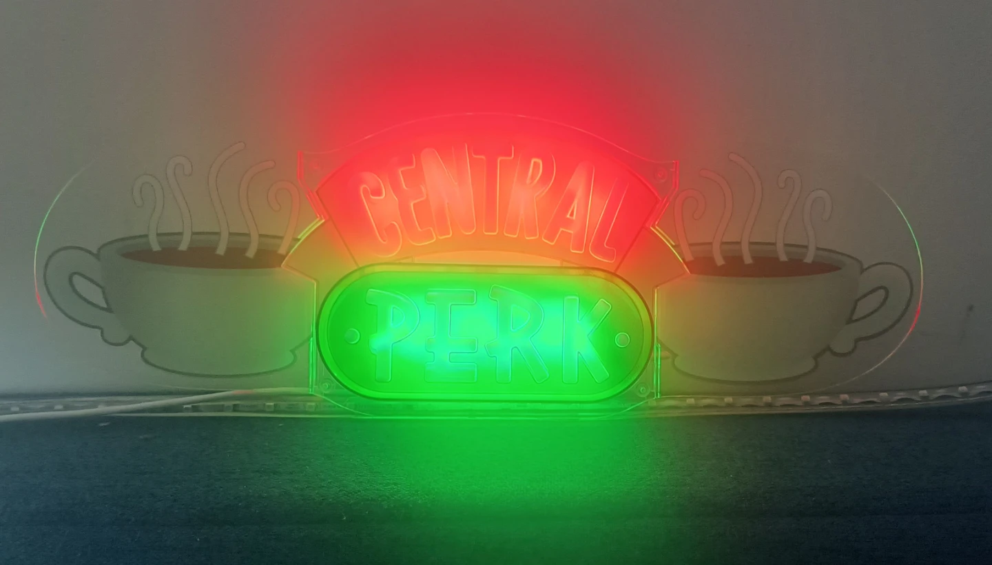 "Central Perk" Neon Light Sign (via USB plug in)