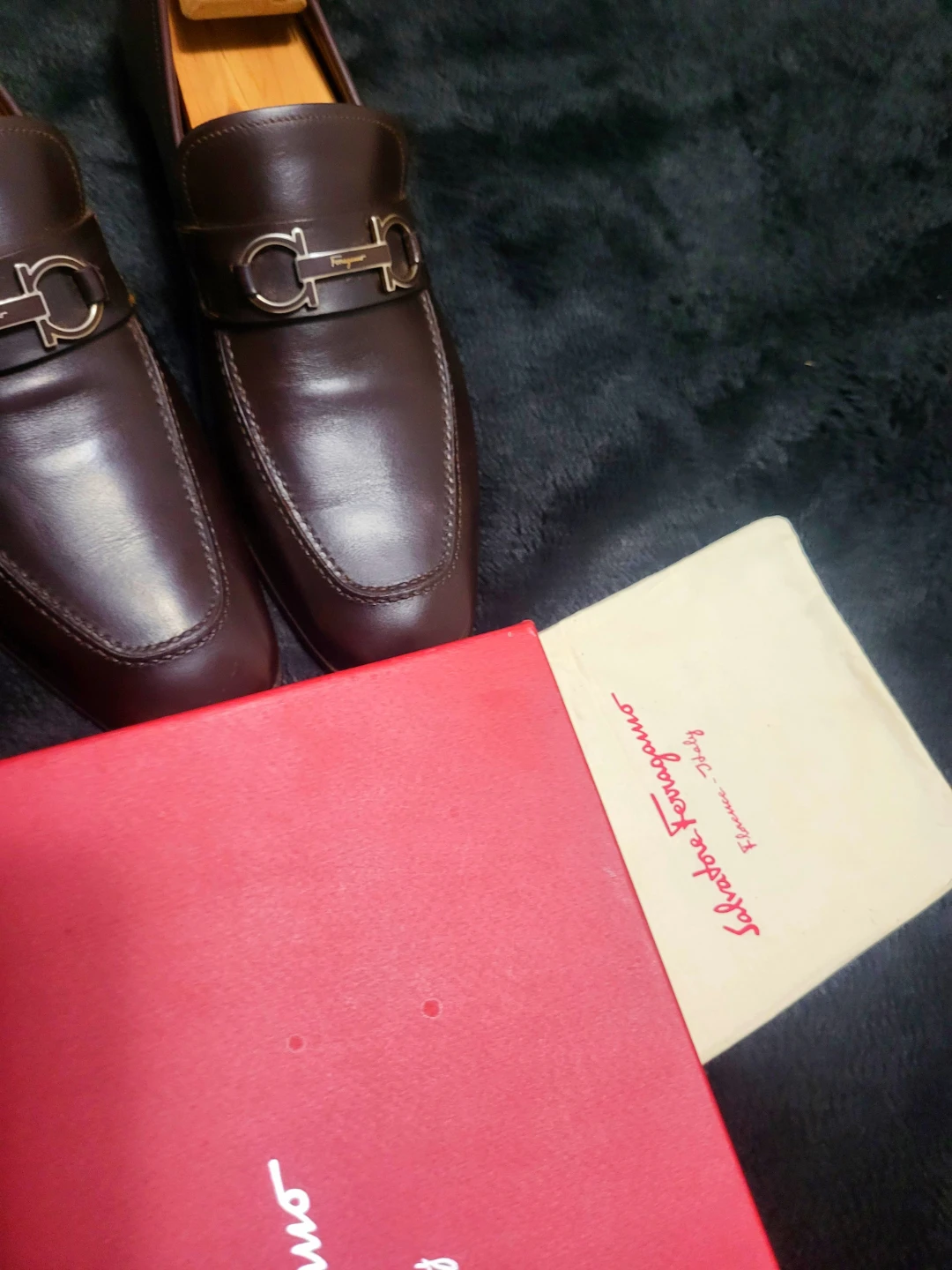 Salvatore Ferragamo Gancini Bit Loafers - Dark Brown Leather