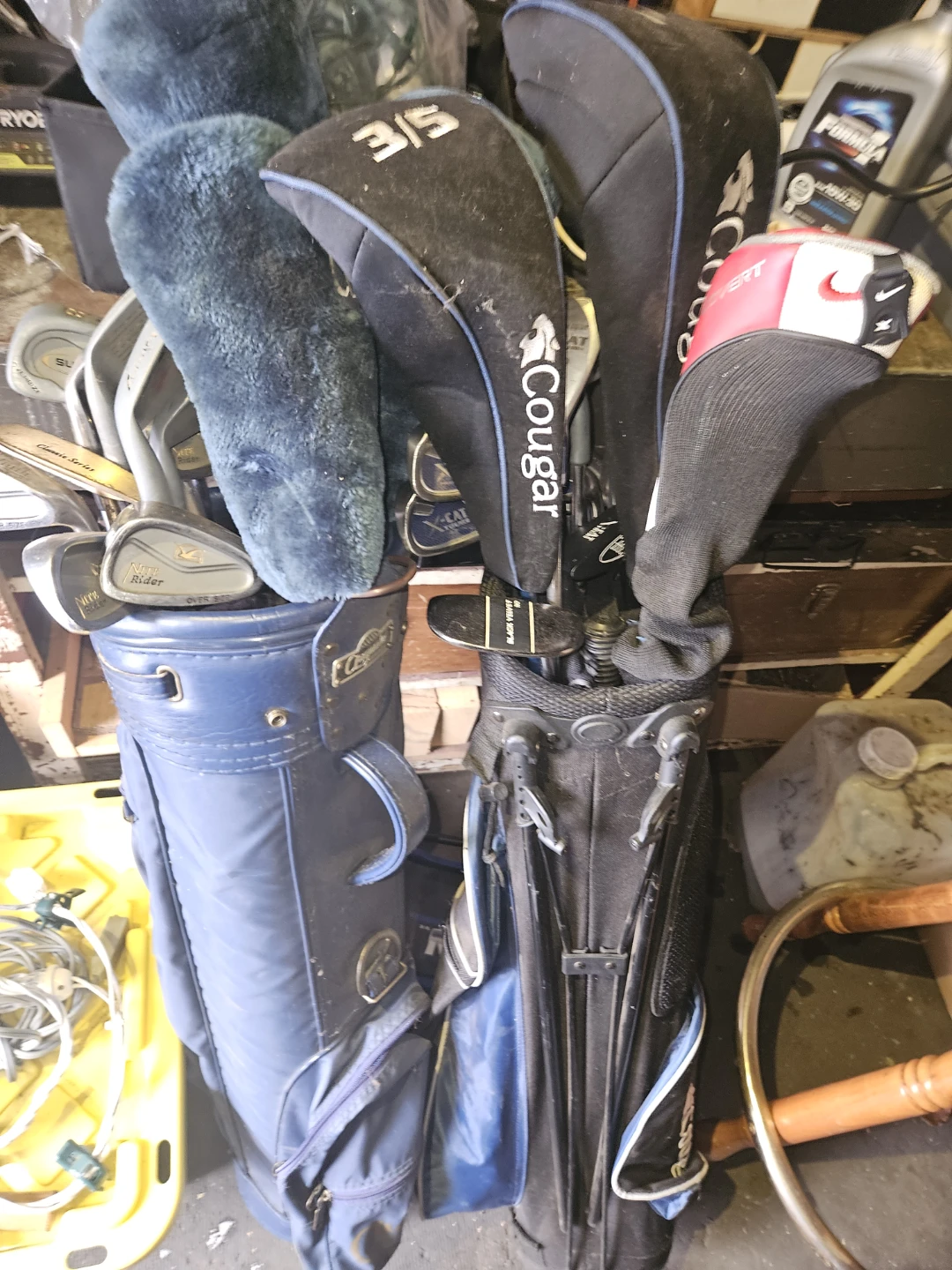 Two Golf Bags with Clubs and Headcovers - photo 3