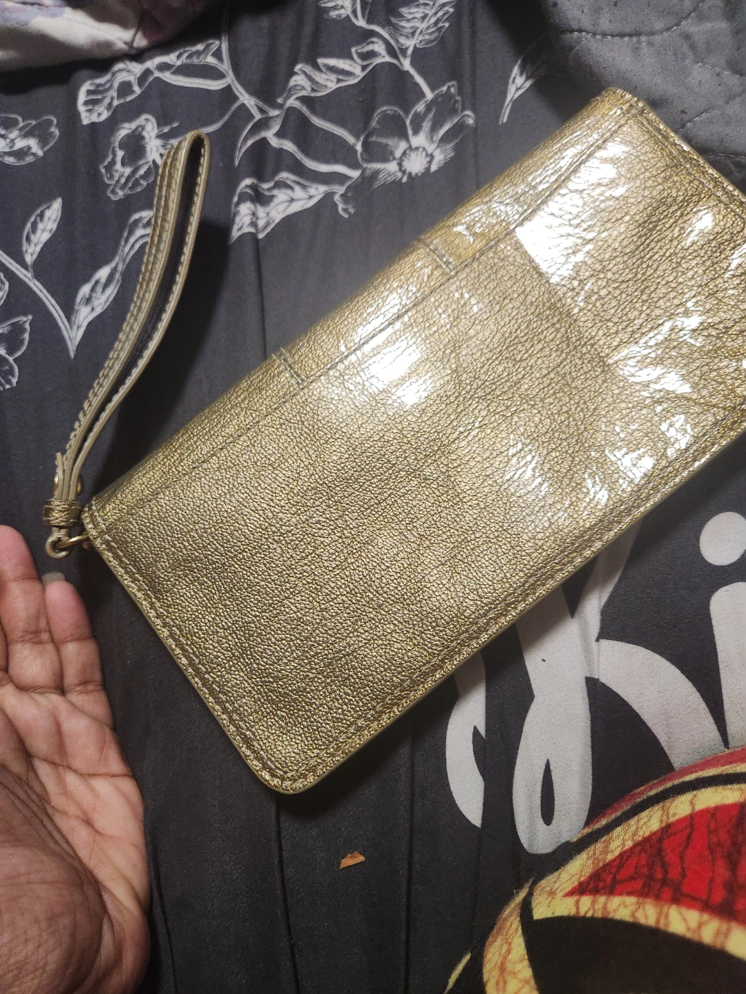 Coach Gold Metallic Leather Wristlet Wallet - photo 5