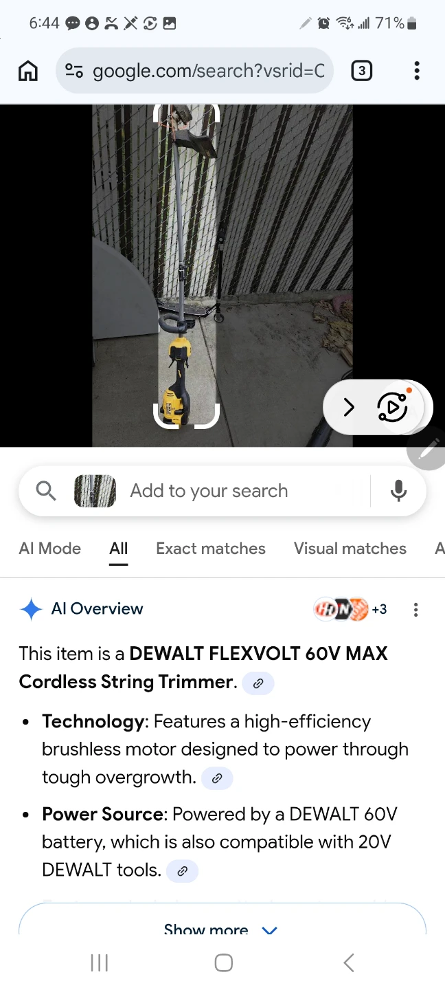 DeWalt 60V Brushless Flexvolt max 15 inch - photo 3