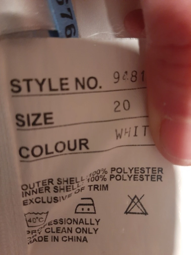 White Wedding Dress Size 20