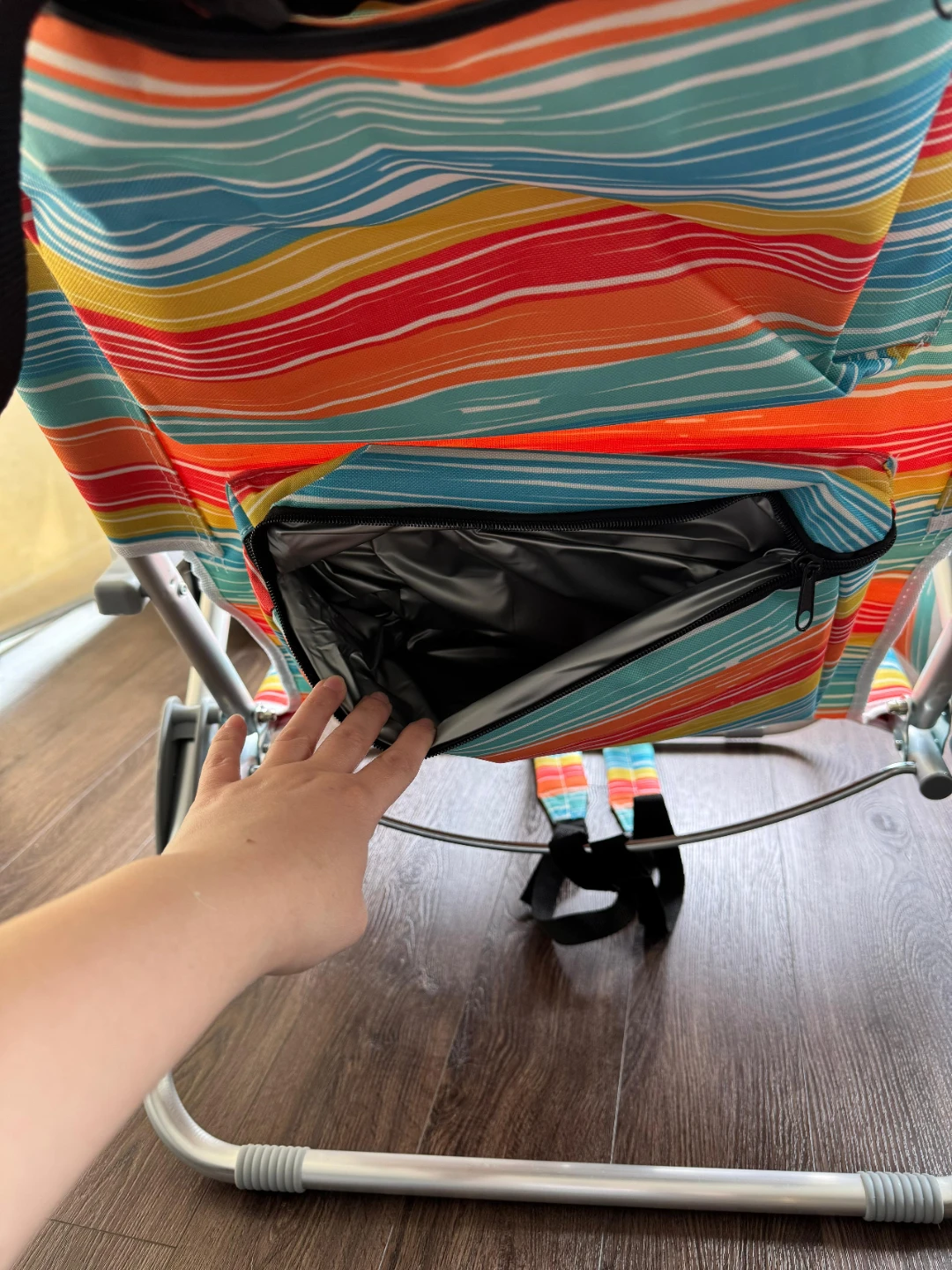 PASAMIC Portable Beach Chair with Cooler Pouch - photo 3