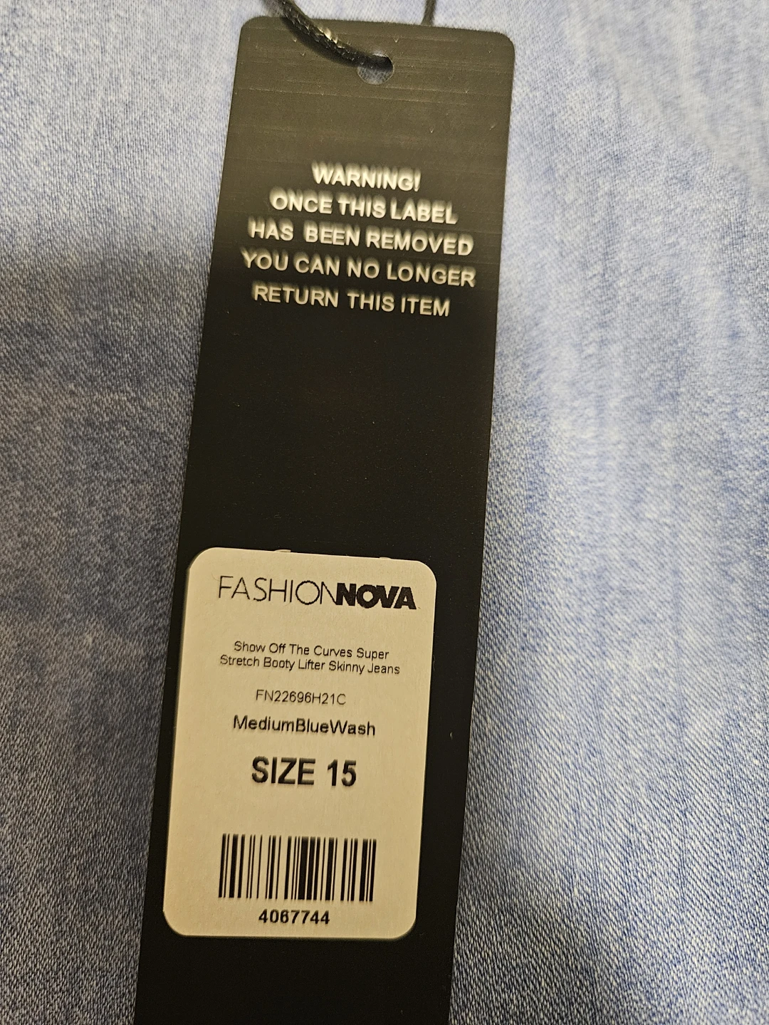 Fashion Nova Skinny Jeans - Size 15. Brand new - photo 4