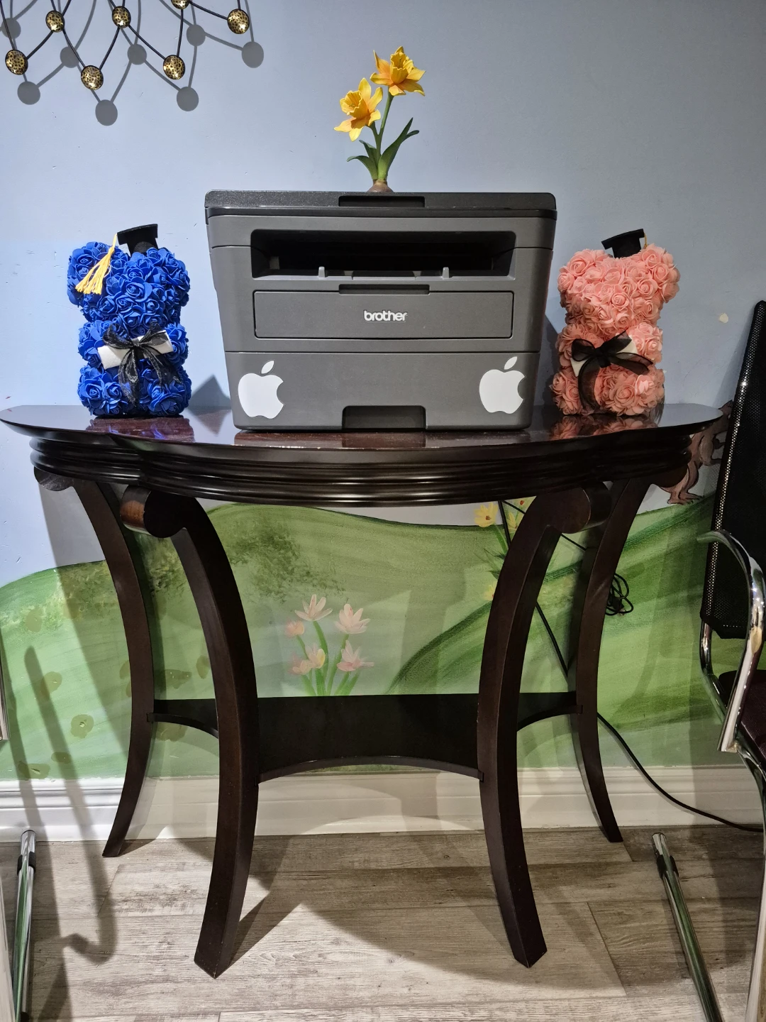 Wooden wall table