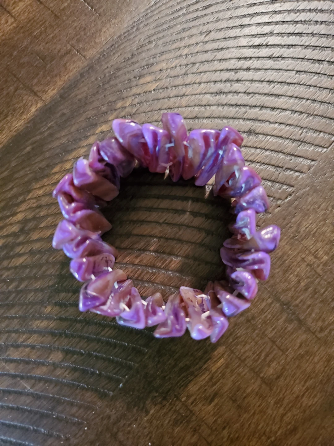 Purple Shell Stretch Bracelet - photo 3