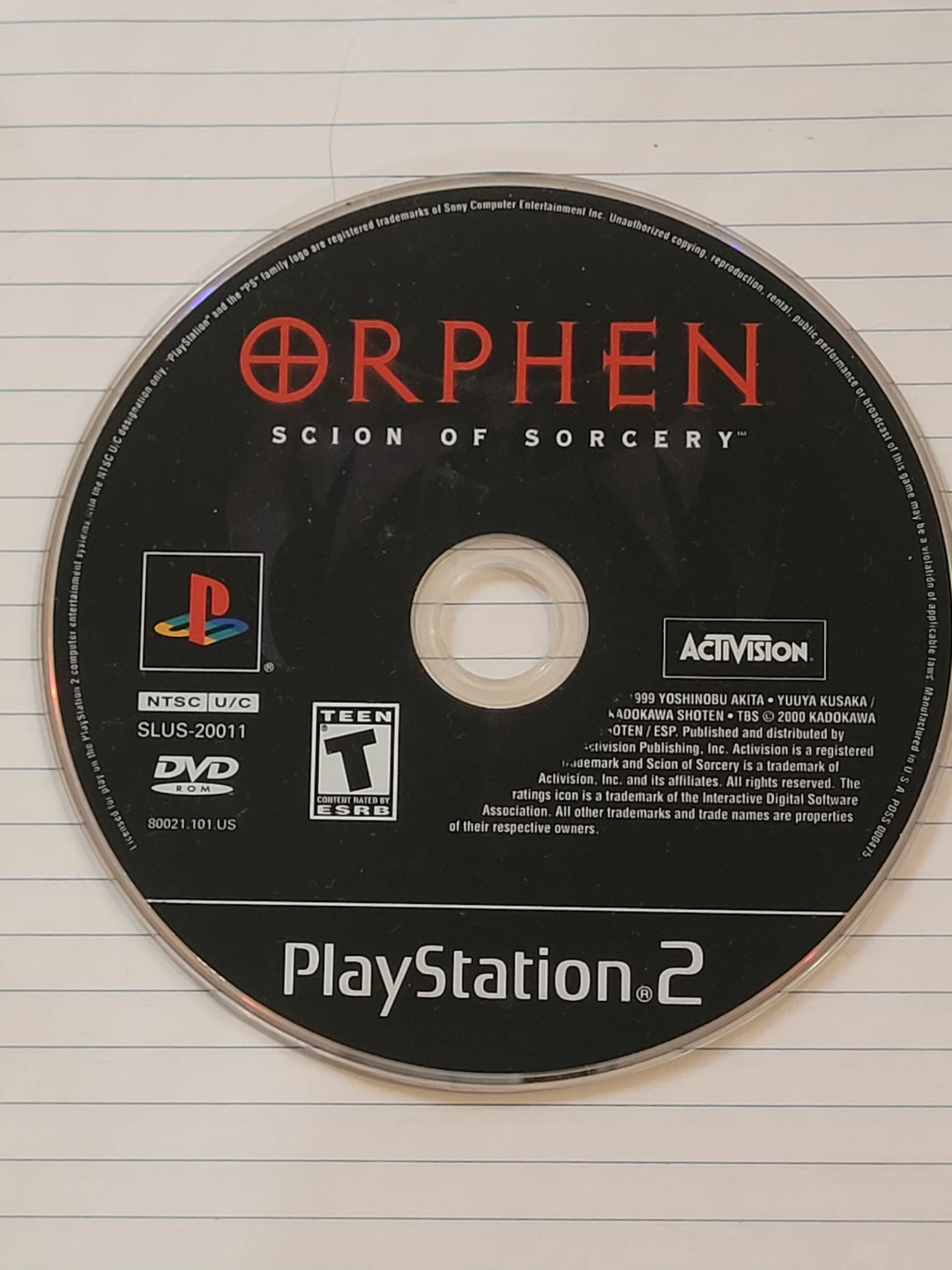 PlayStation 2 Game: Orphen Scion of Sorcery