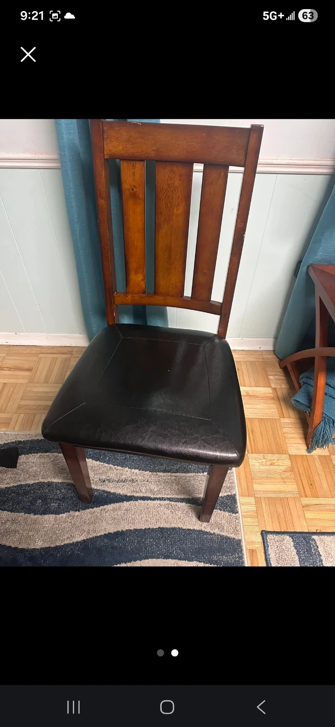 Wooden Dining Chair with Padded Seat - photo 2