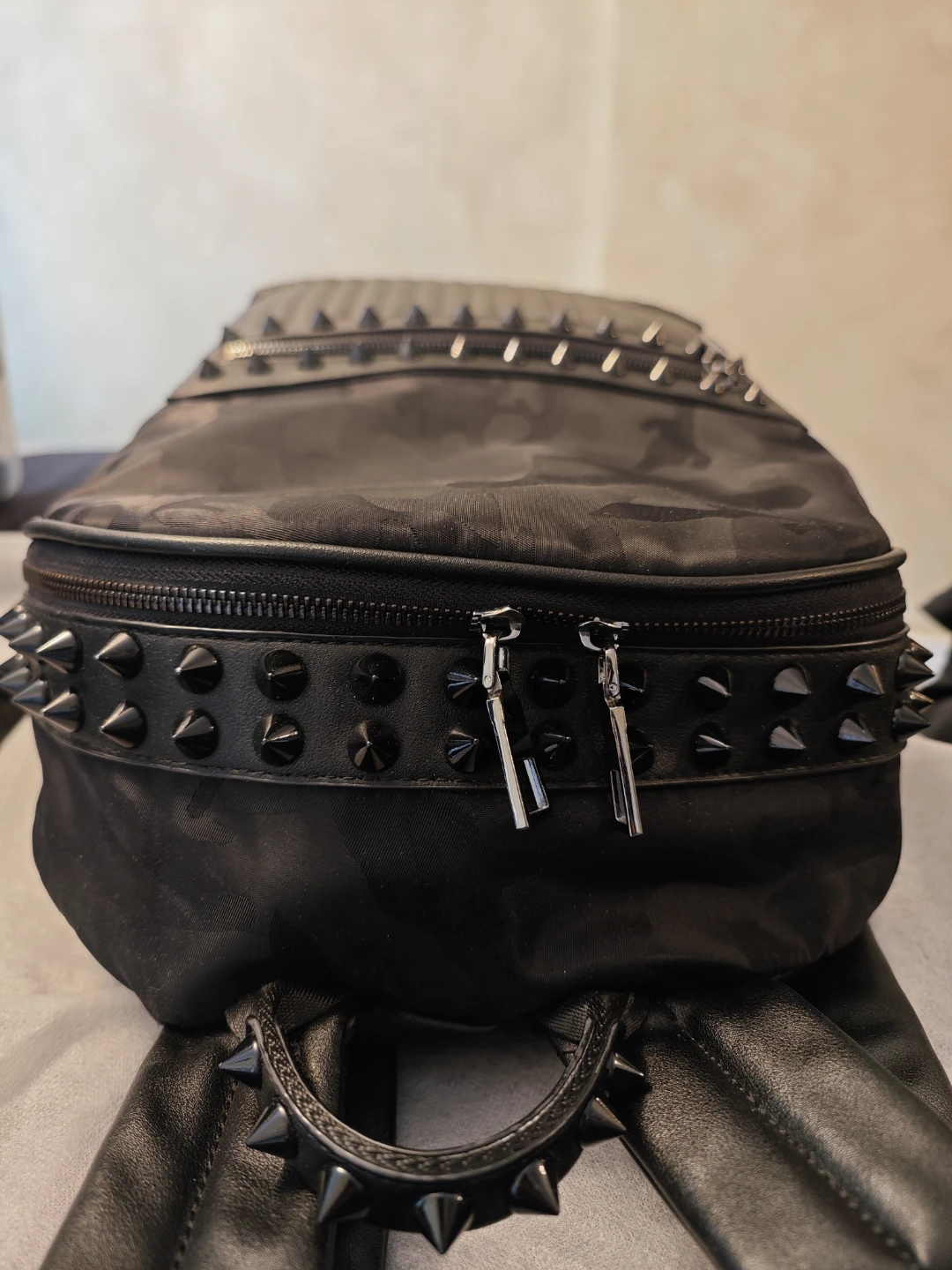 Zara Man Black Studded Backpack - photo 2