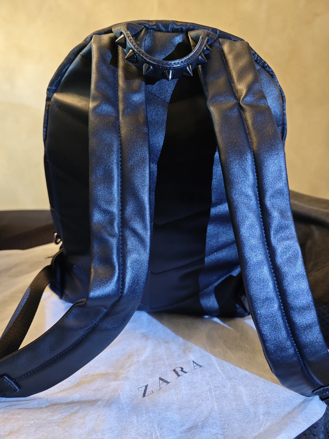 Zara Man Black Studded Backpack - photo 5