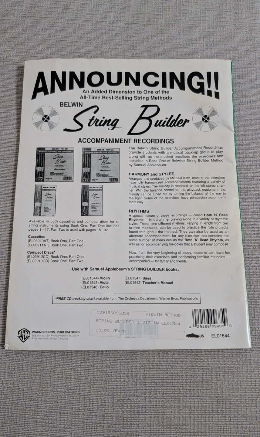 Belwin Course for Strings Violin Book One - photo 2