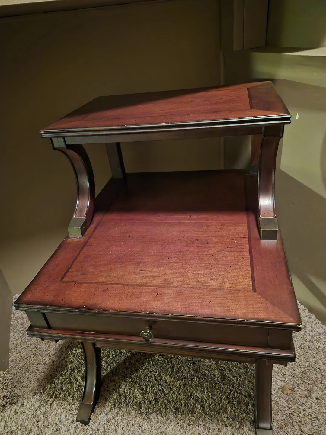 Wooden End Table with Drawer