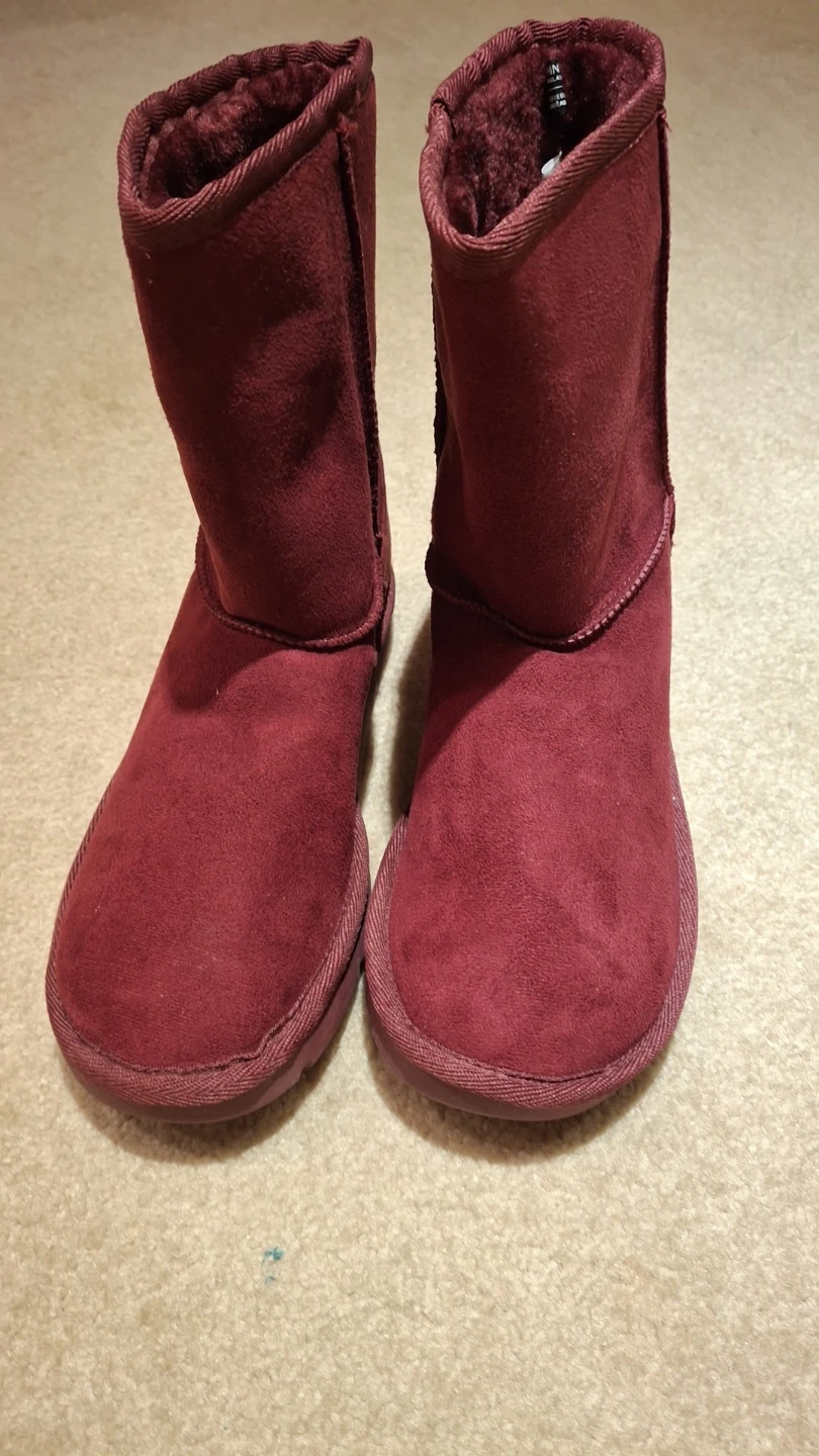 Maroon Suede-Like Boots - photo 3