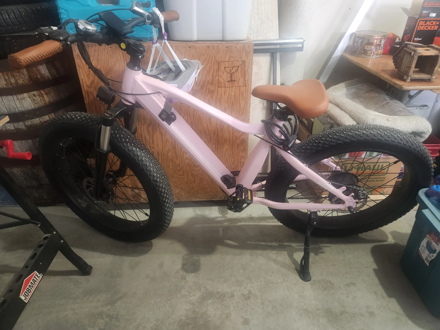 VTUVIA Pink Electric Fat Tire Bike