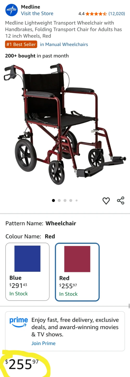 MEDLINE BASIC ALUMINUM TRANSPORT WHEELCHAIR - 19" ♿🦽 - photo 5