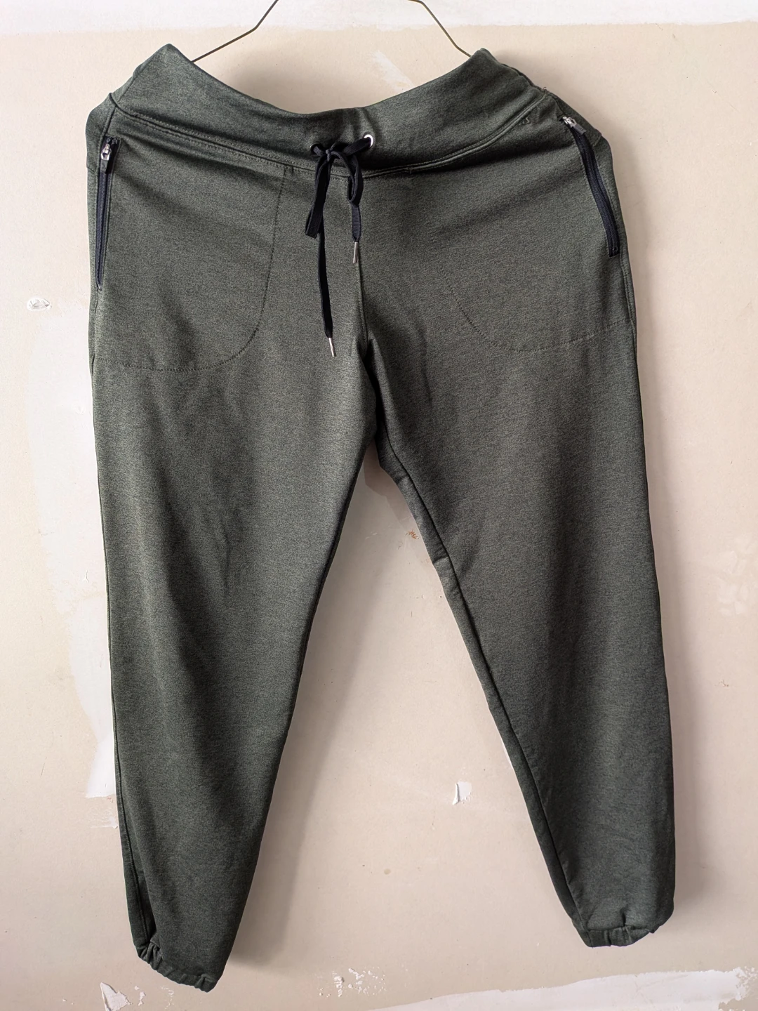 Green Athletic Joggers with Zippers