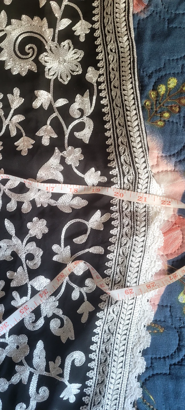 Black dresswith White Embroidery - photo 3