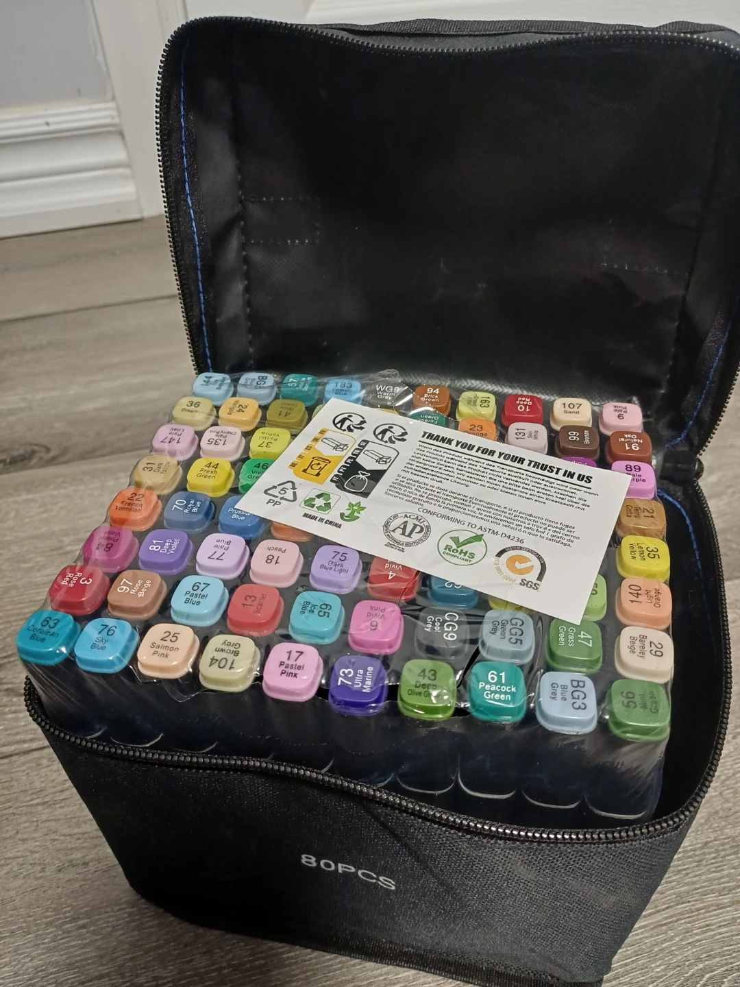80 Piece Marker Set with Case