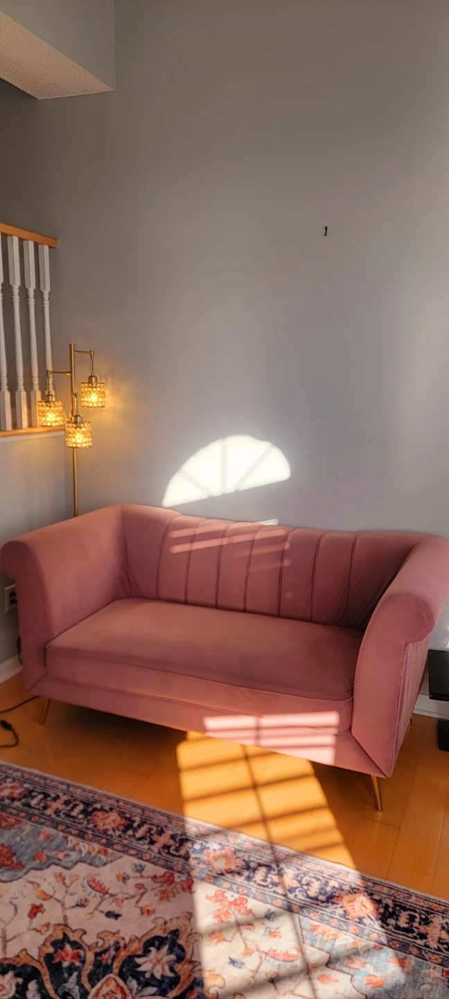 Sofa seat with golden legs