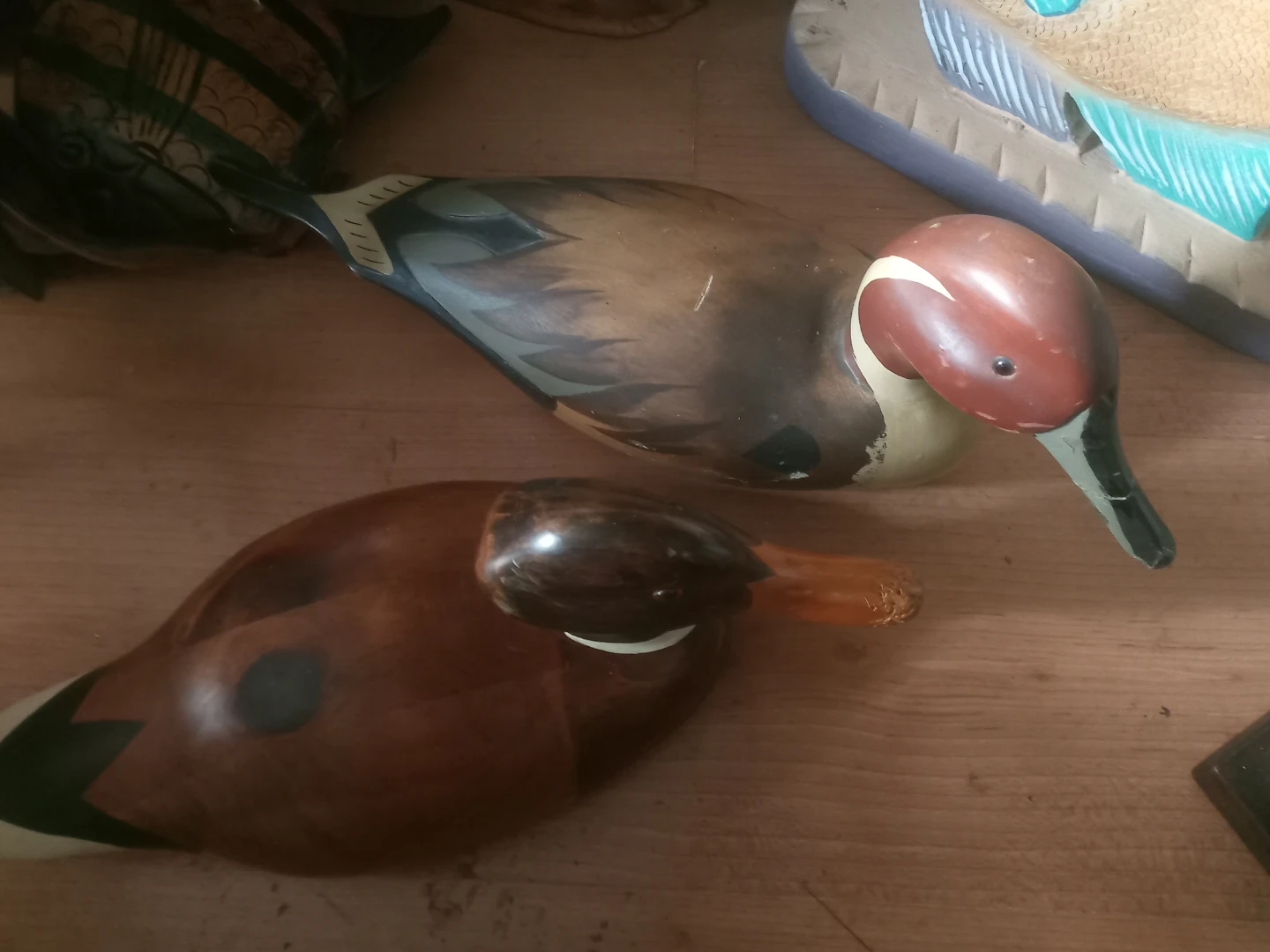 Two wooden duck decoys - photo 2