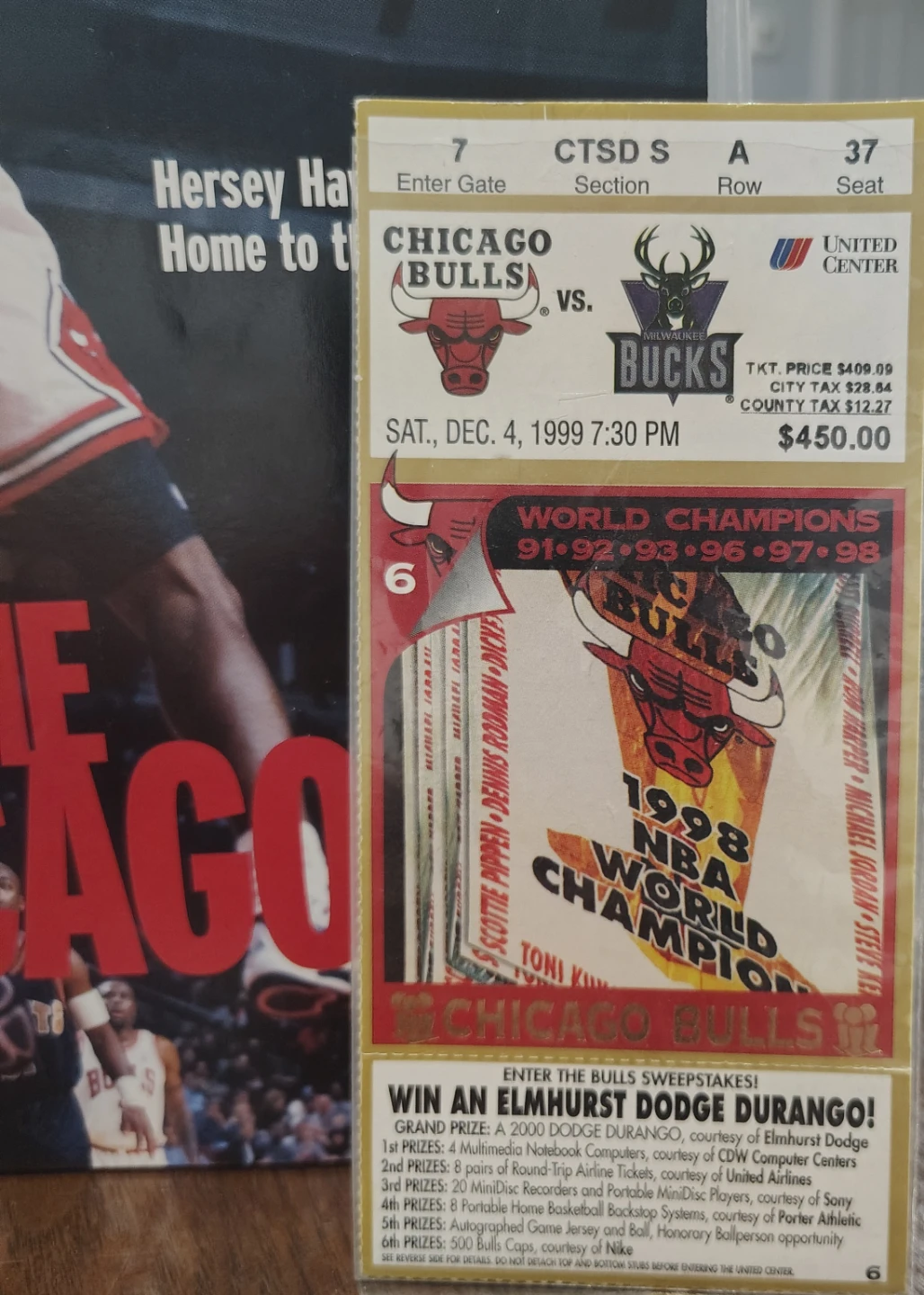 Chicago Bulls 1999 Game Program & Ticket Stub - photo 4