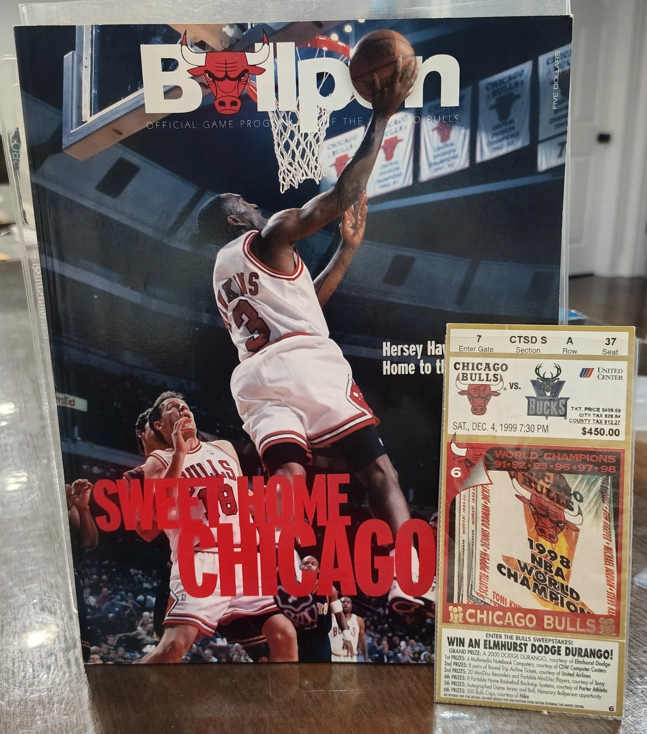 Chicago Bulls 1999 Game Program & Ticket Stub - photo 5