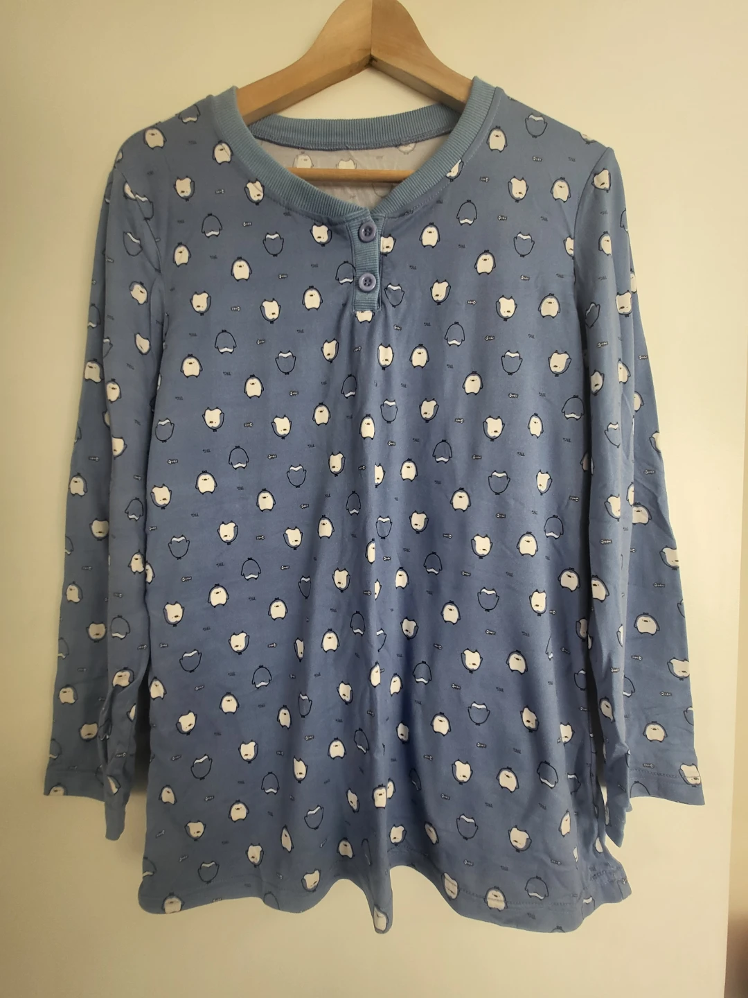 Blue Penguin Pajama Set