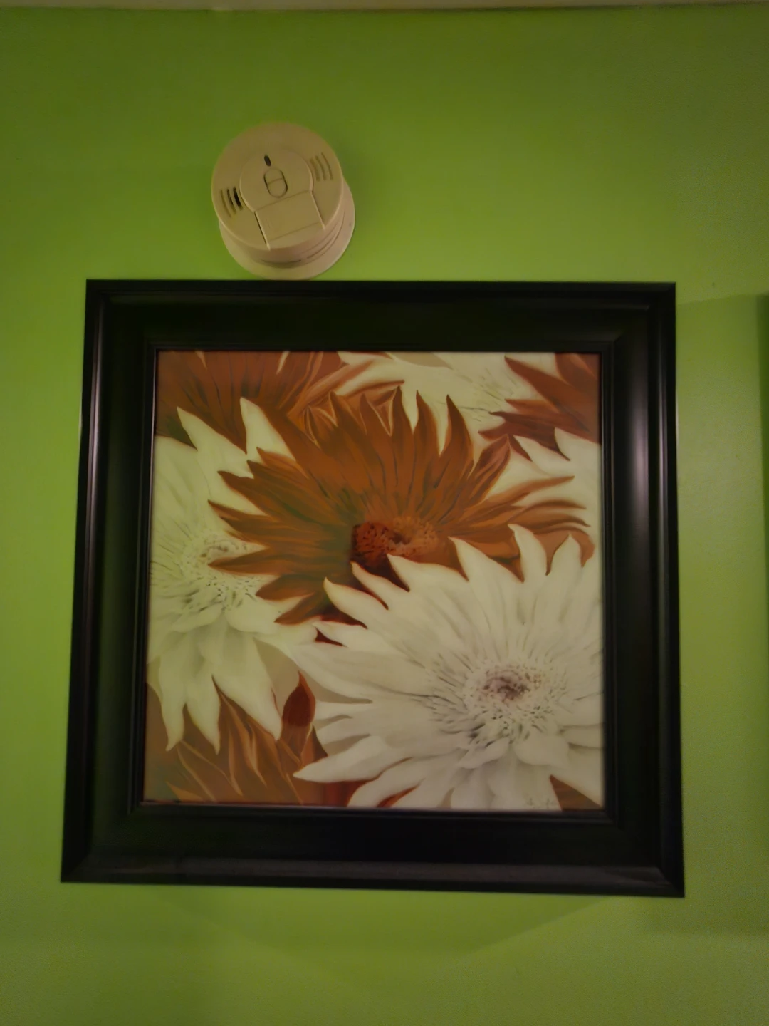 Set of 2 Modern Floral Framed Art - White & Orange Dahlias - photo 2