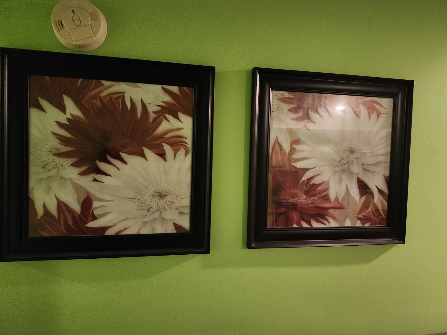 Set of 2 Modern Floral Framed Art - White & Orange Dahlias - photo 4