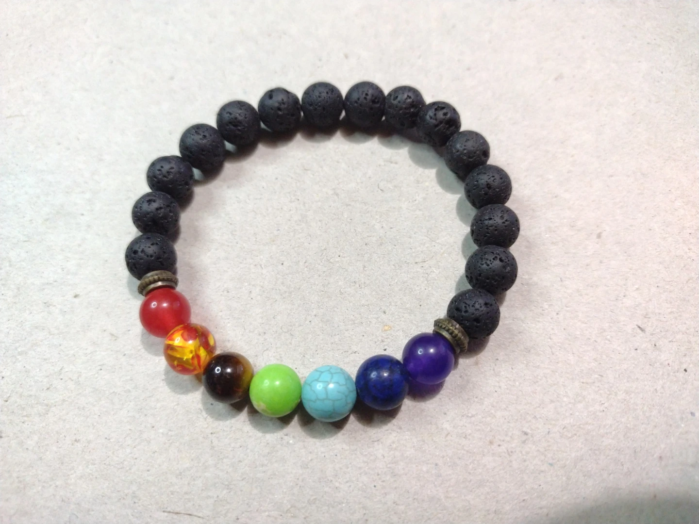 🌱 Chakra Lava Stone Bracelet