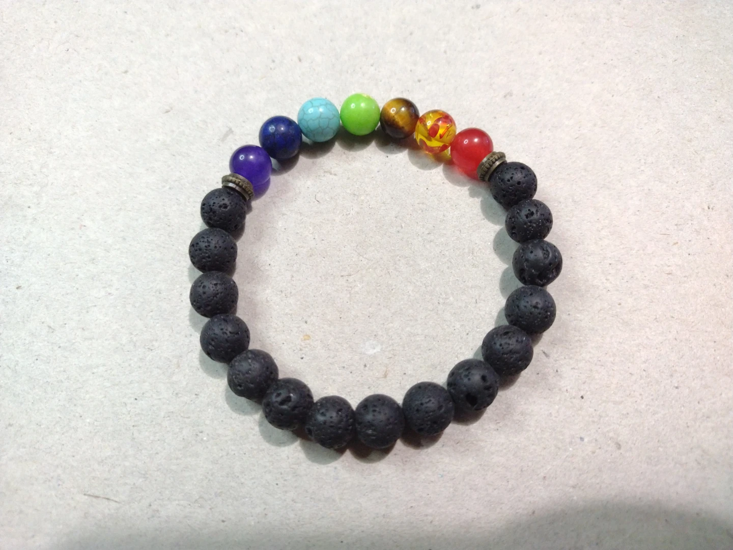 🌱 Chakra Lava Stone Bracelet - photo 2