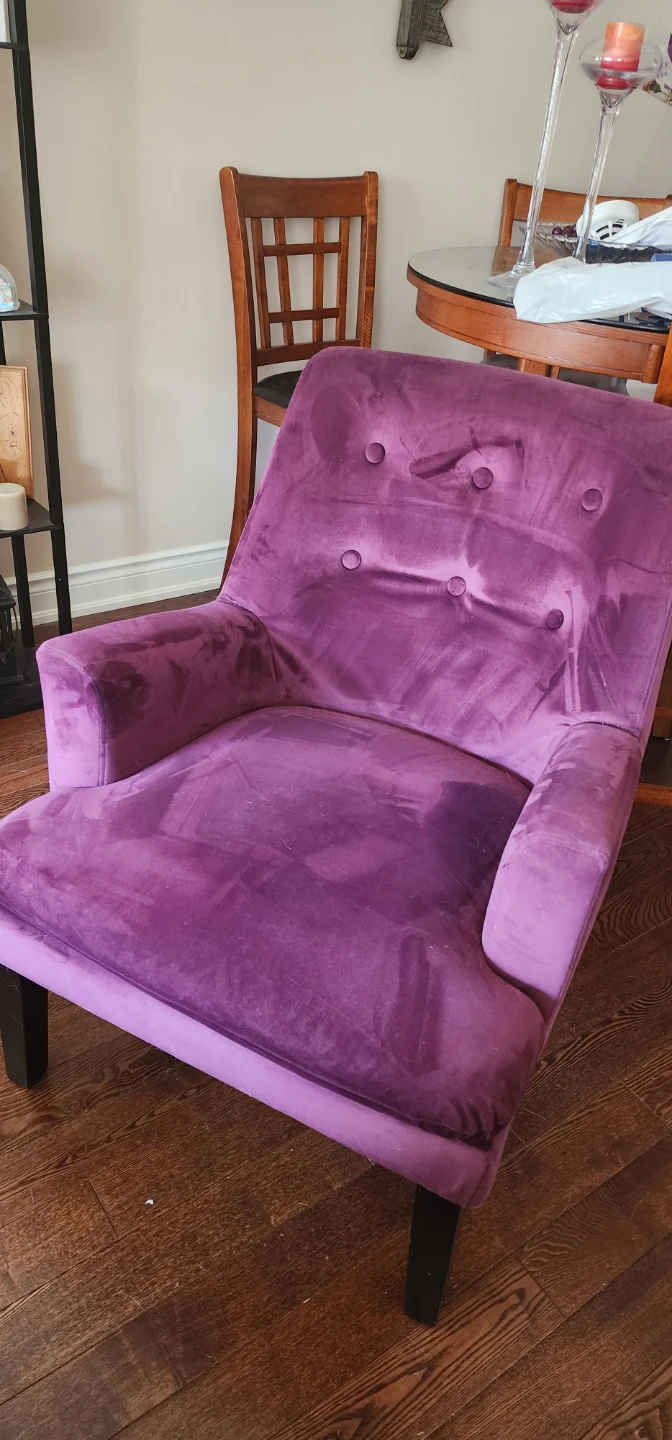 Purple Velvet Accent Chair Two chair 100$ each - photo 3