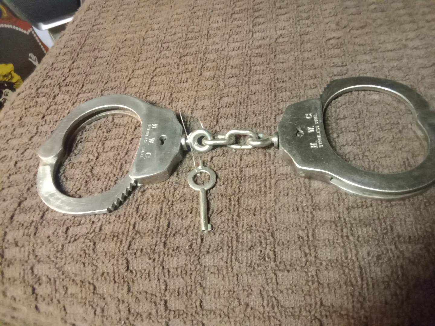 HWC Stainless Steel Handcuffs with Key.