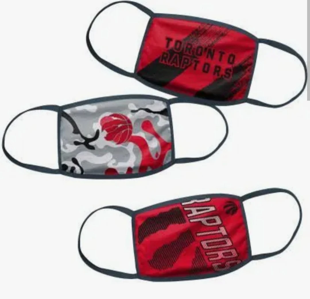 Brand new Toronto Raptors Youth Face Covering 3 Pcs - photo 2