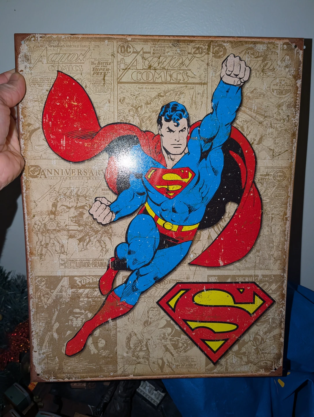 Superman Action Comics Tin Sign