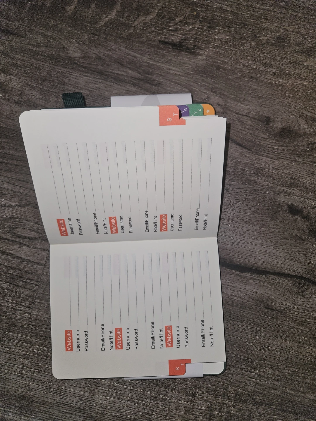 Internet Password Log Book - photo 2