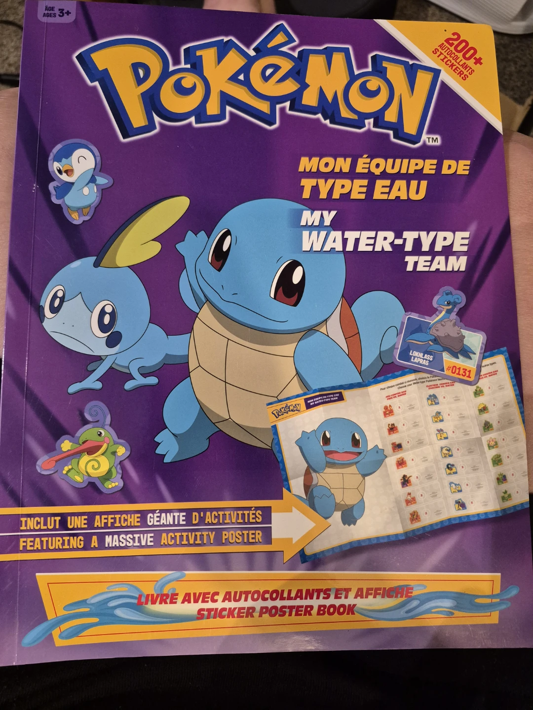 Pokemon My Water-Type Team Sticker Poster Book