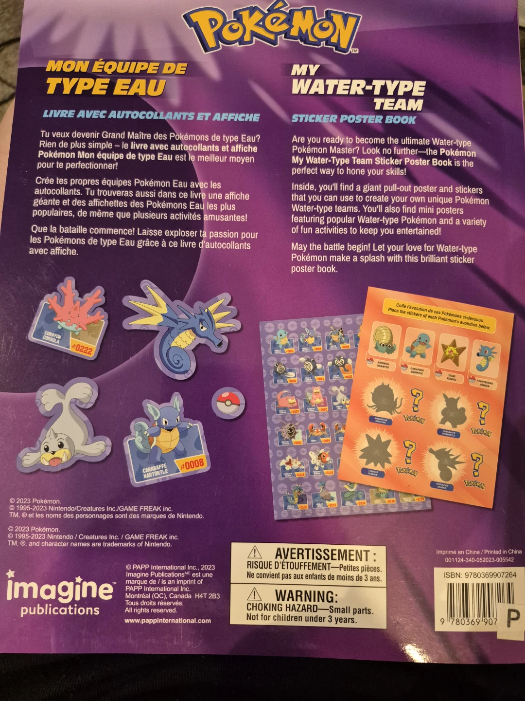 Pokemon My Water-Type Team Sticker Poster Book - photo 2