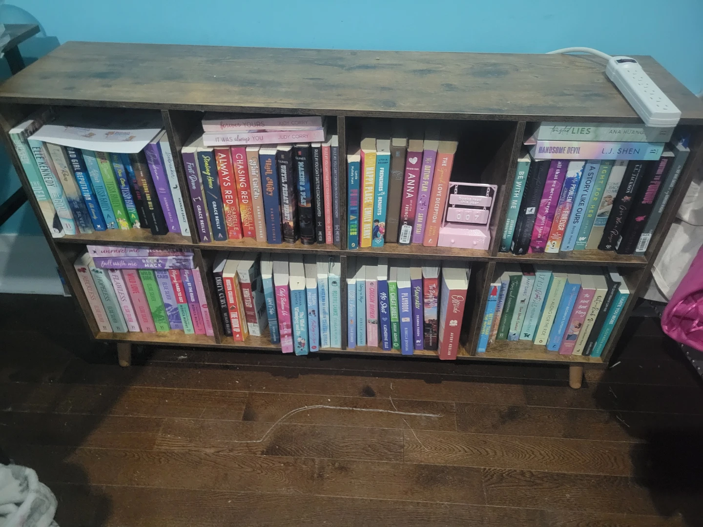 Rustic Brown 8-Cube Storage Shelf