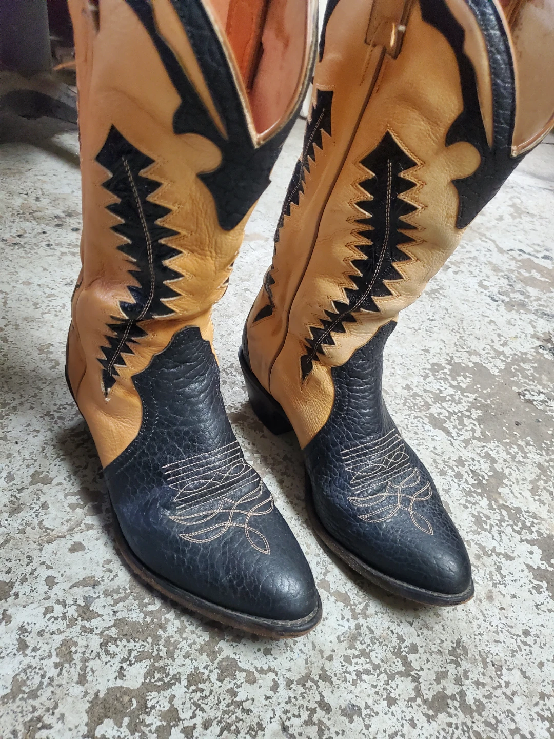 Vintage Boulet Western Cowboy Boots