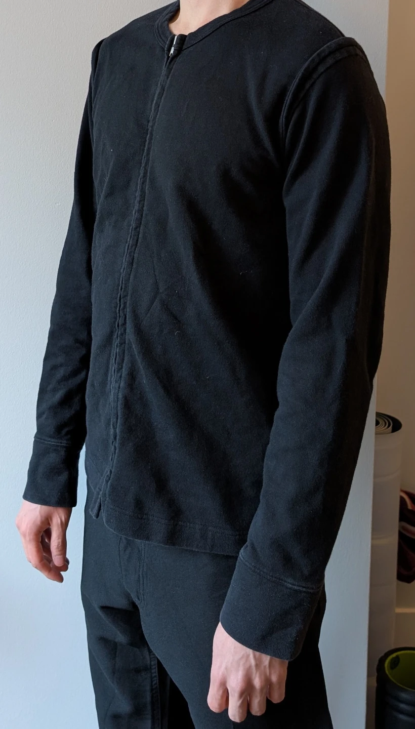 Comme des Garçons Black Zip Up Long Sleeve Shirt