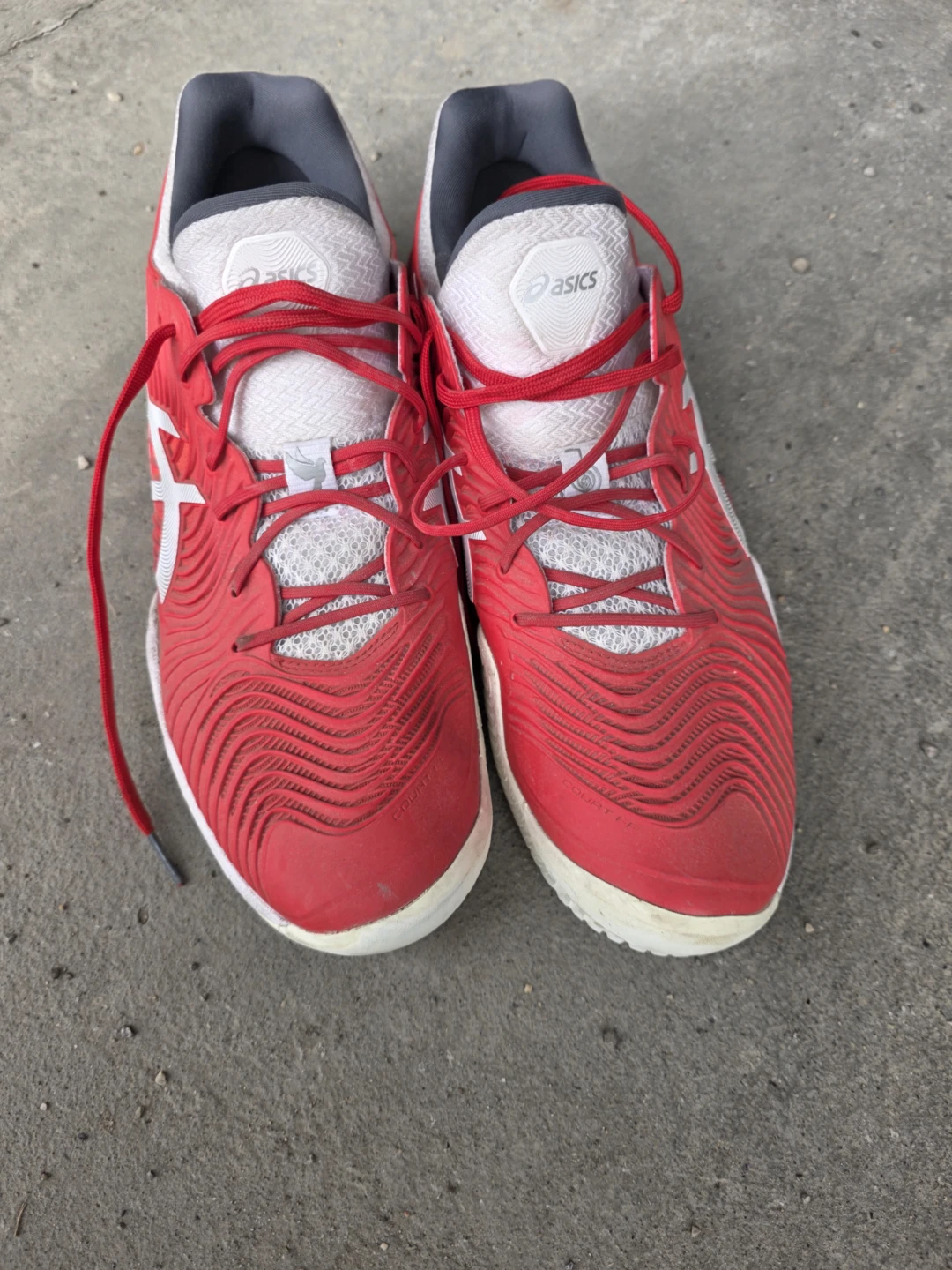 Asics Court FF 2 Men's Tennis Shoes - Red/White Size 10 - photo 2